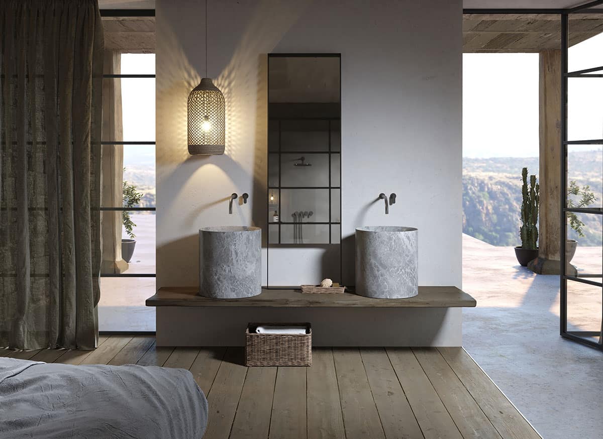PURIST COLUMN - Natural stone freestanding basin - Image 3