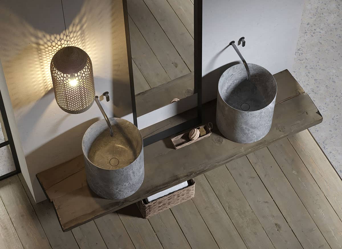 PURIST COLUMN - Natural stone freestanding basin - Image 4